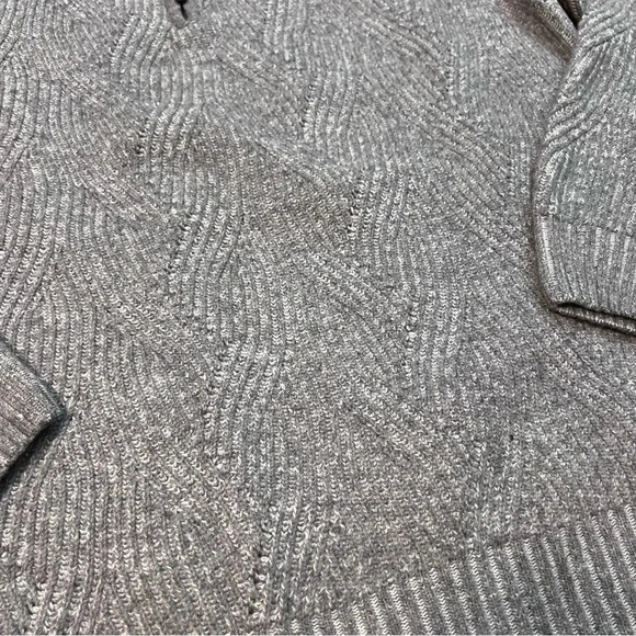 Bugatchi Italy Grey Merino Wool Cashmere Half Zip Knit Sweater L - Picture 5 of 8